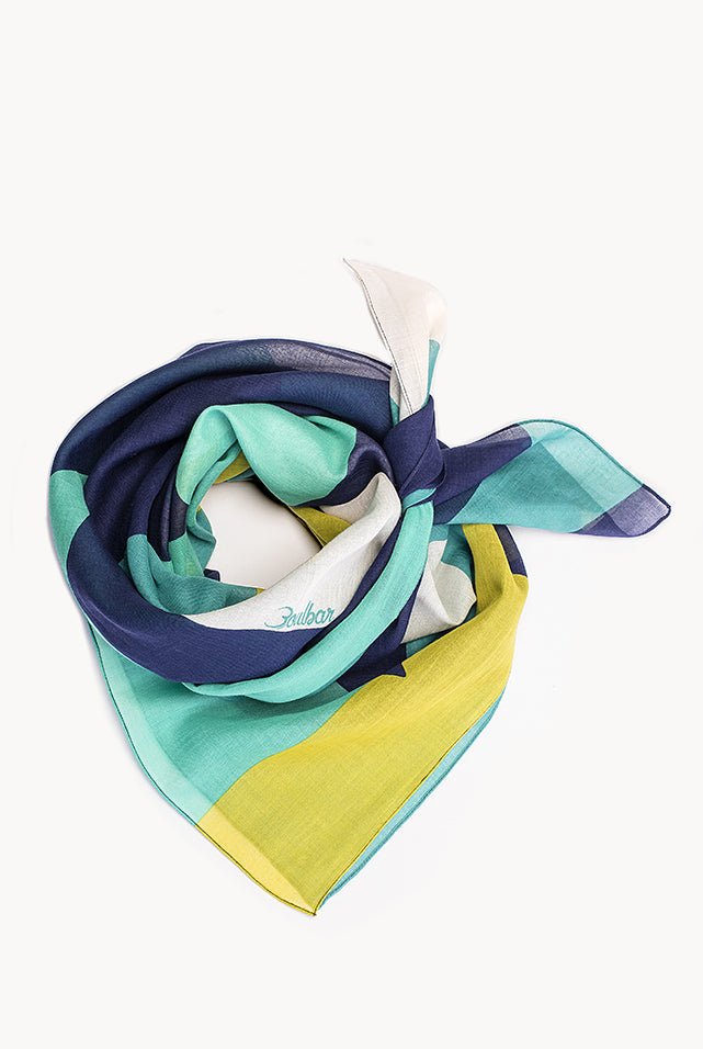 Foulard Coton - Les formes - vert - boulbar.fr