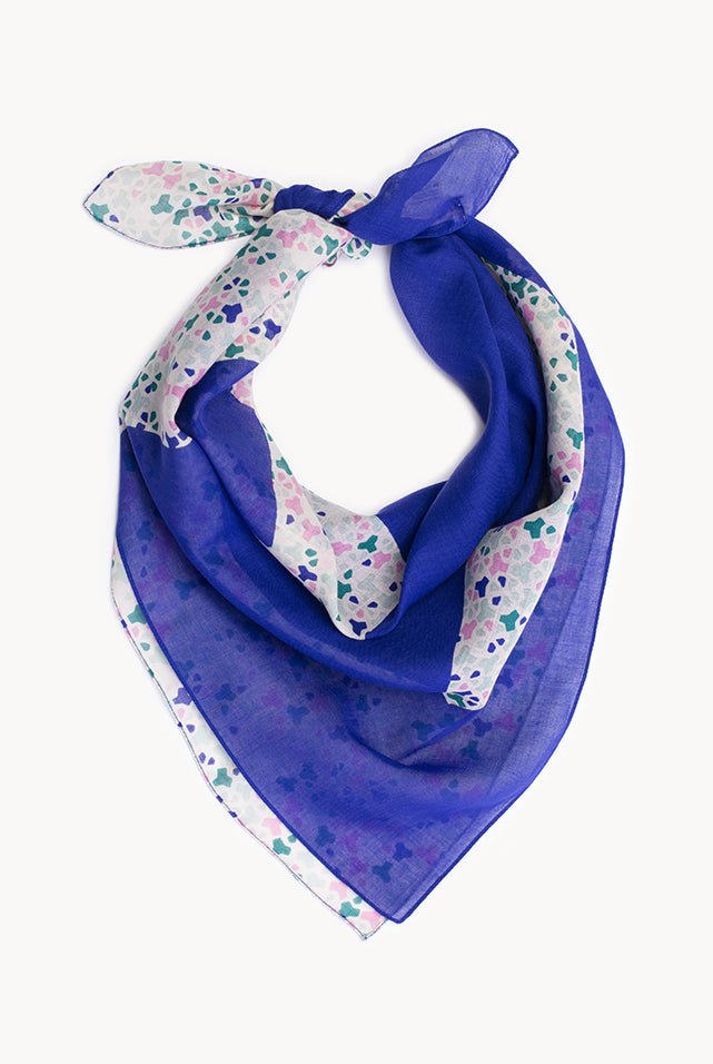 Foulard Coton - Mosaïque - bleu - boulbar.fr