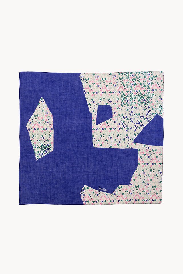 Foulard Coton - Mosaïque - bleu - boulbar.fr