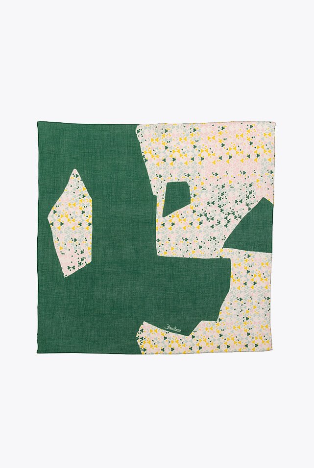 Foulard Coton - Mosaïque - vert - boulbar.fr