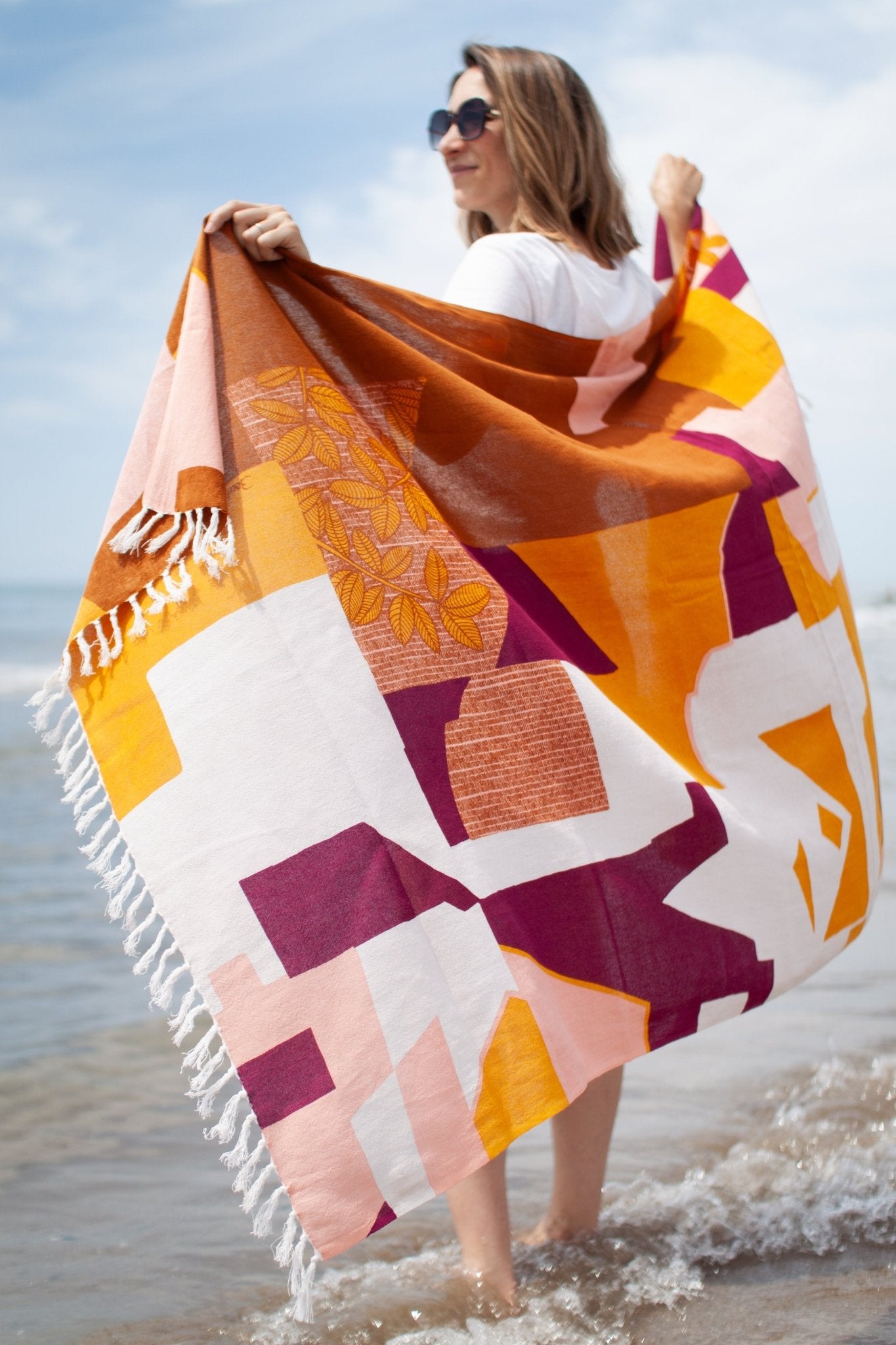 Fouta de plage camel - En Haut - boulbar.fr