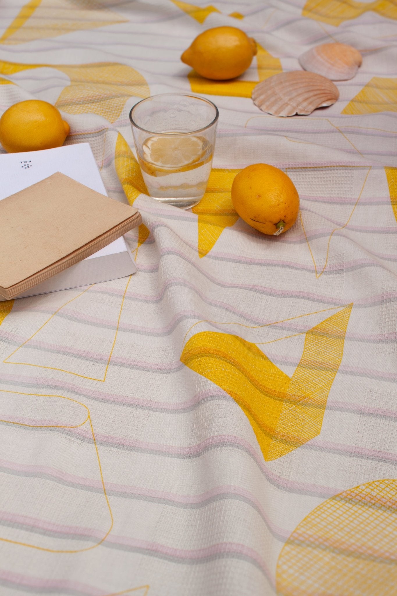 Fouta nid d'abeille - Sens jaune - boulbar.fr